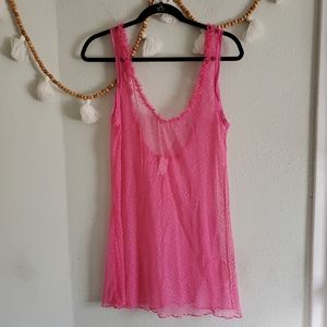 VINTAGE || sheer pink nightgown